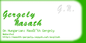 gergely masath business card